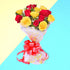 15 DECORATIVE RED YELLOW ROSES