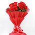 12 RED DELICATE ROSES