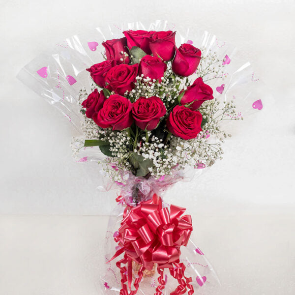 12 RED DELIGHTFULL ROSES – SahniBakery