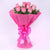 GORGEOUS 10 PINK ROSES IN PINK PACKING