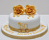 50th-anniverssary GOLDEN ROSE CAKE