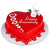 Classy Strawberry Heart Cake