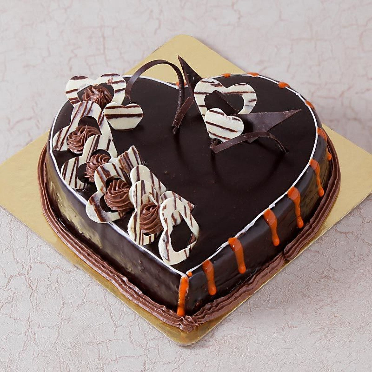 Easy Heart Shape Chocolate Cake | Chocolate Cherry Kisses